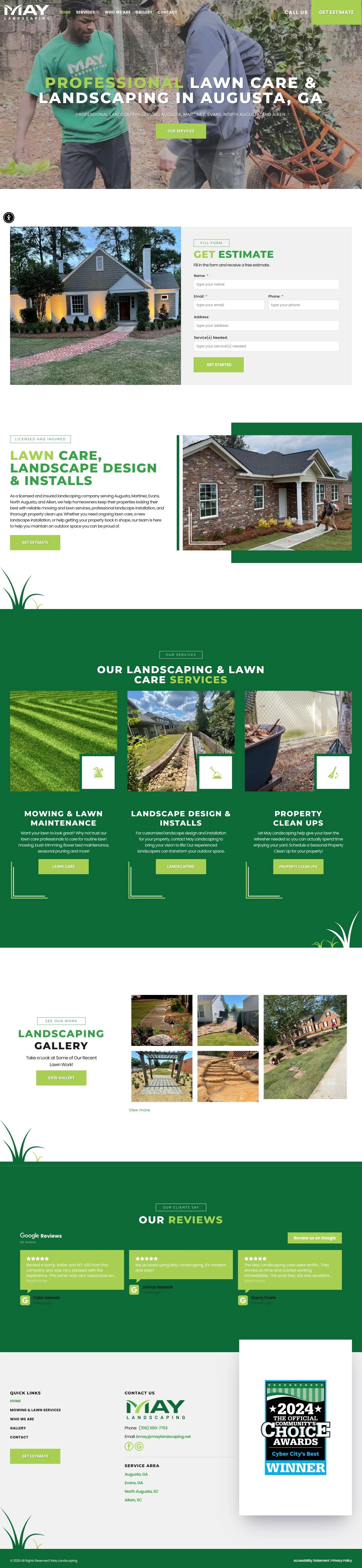May Landscaping — original website