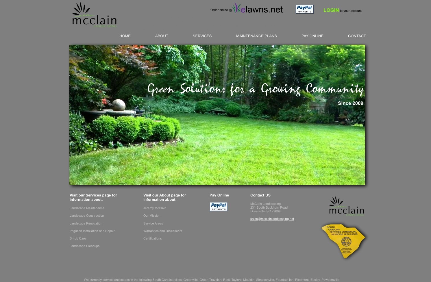 McClain Landscaping — original website