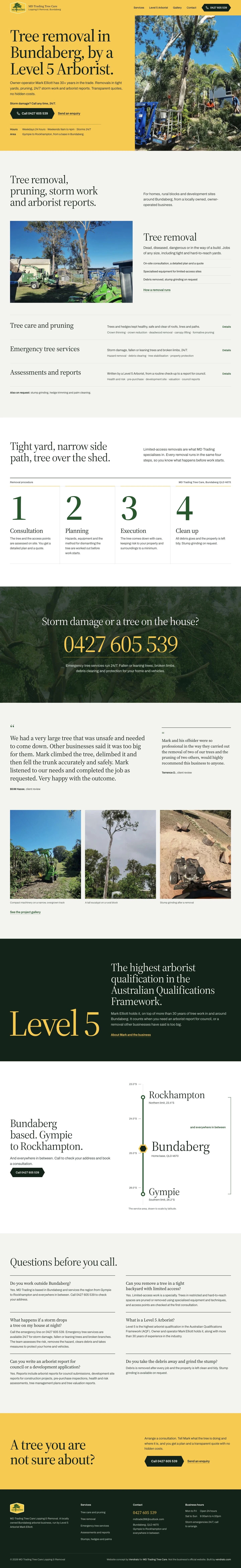 MD Trading Tree Care — vendrato concept