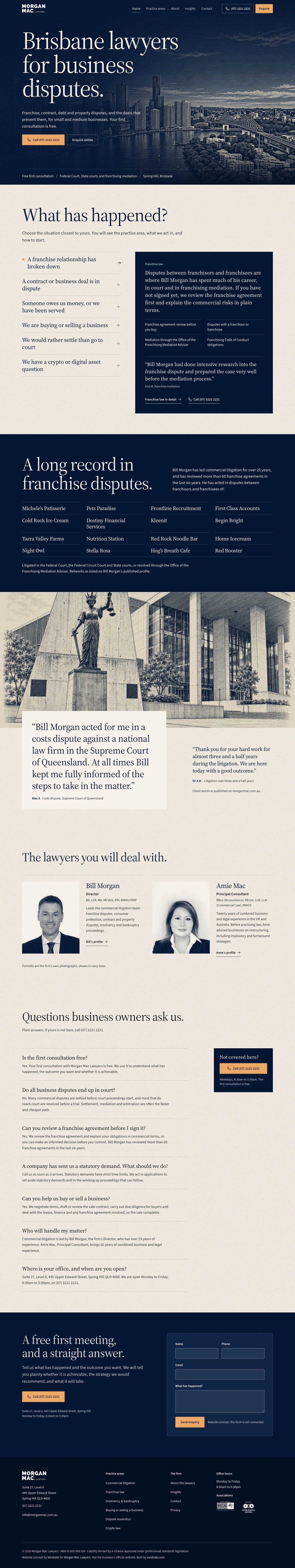 Morgan Mac Lawyers — vendrato concept