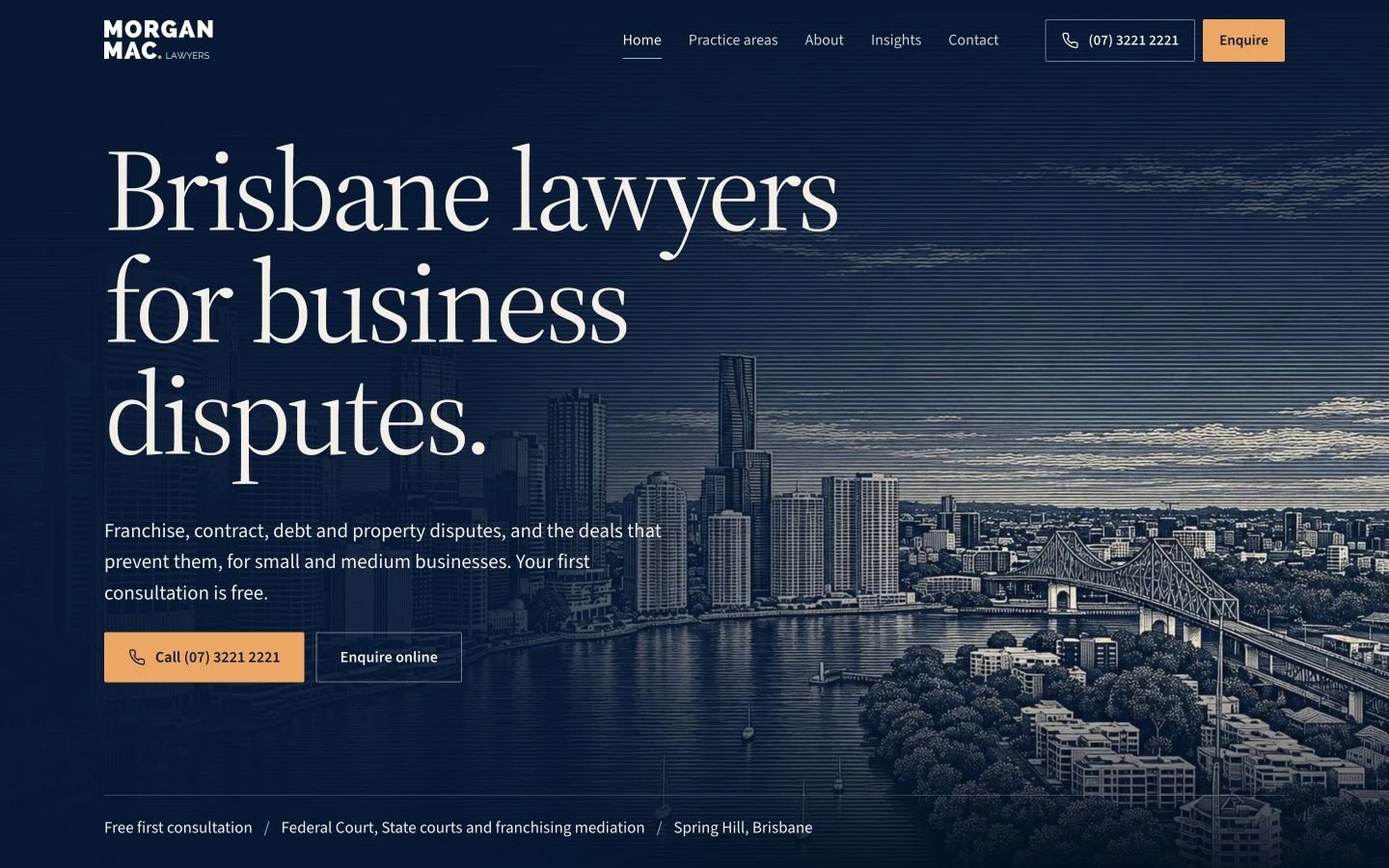Morgan Mac Lawyers website redesign concept