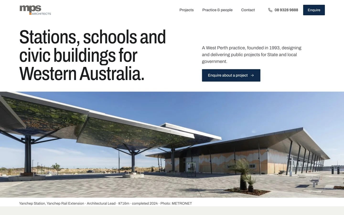 MPS Architects website redesign concept