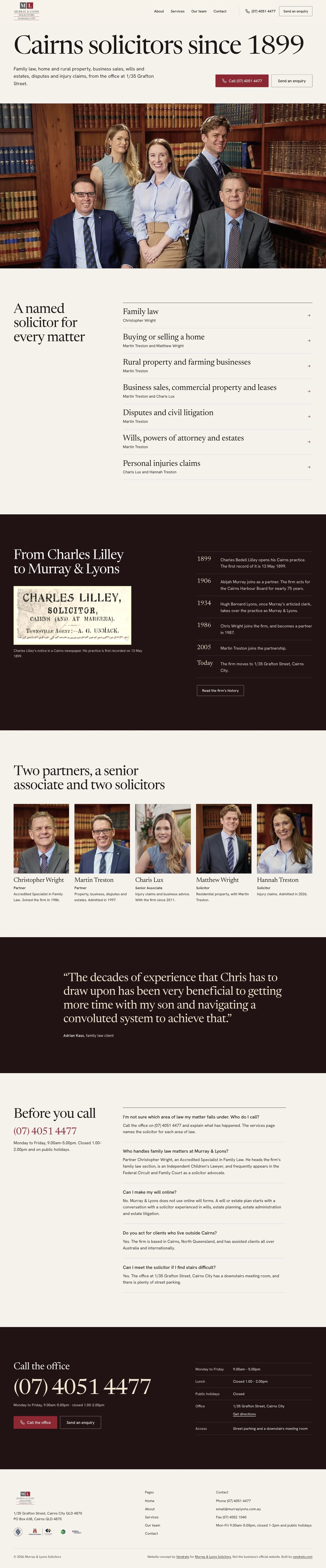 Murray & Lyons Solicitors — vendrato concept
