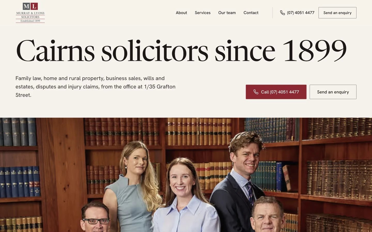 Murray & Lyons Solicitors website redesign concept