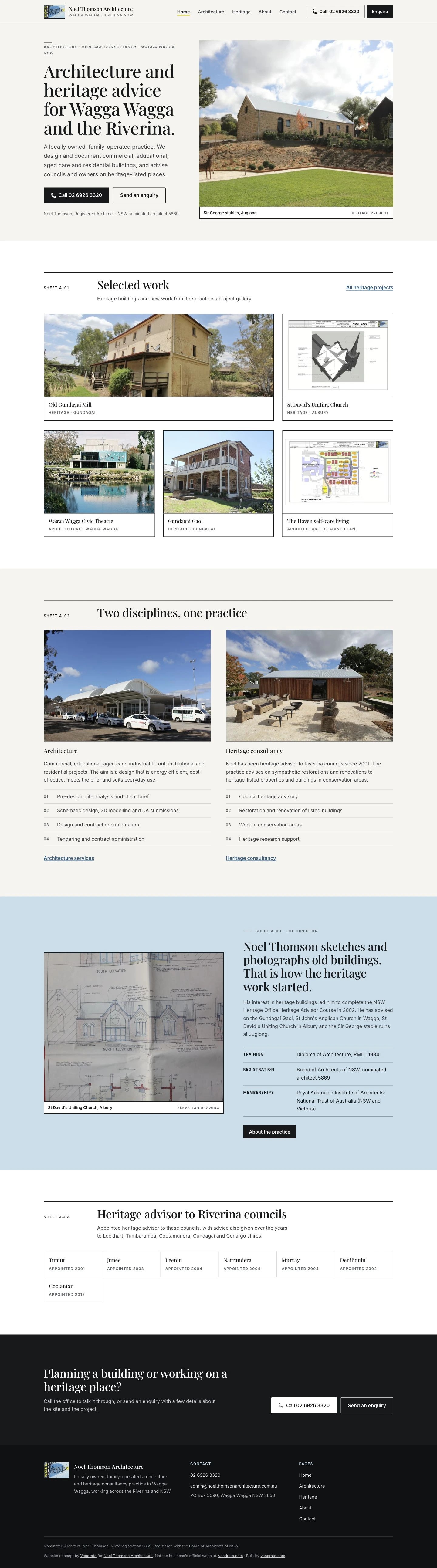 Noel Thomson Architecture — vendrato concept