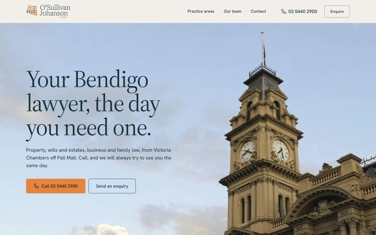 O'Sullivan Johanson website redesign concept