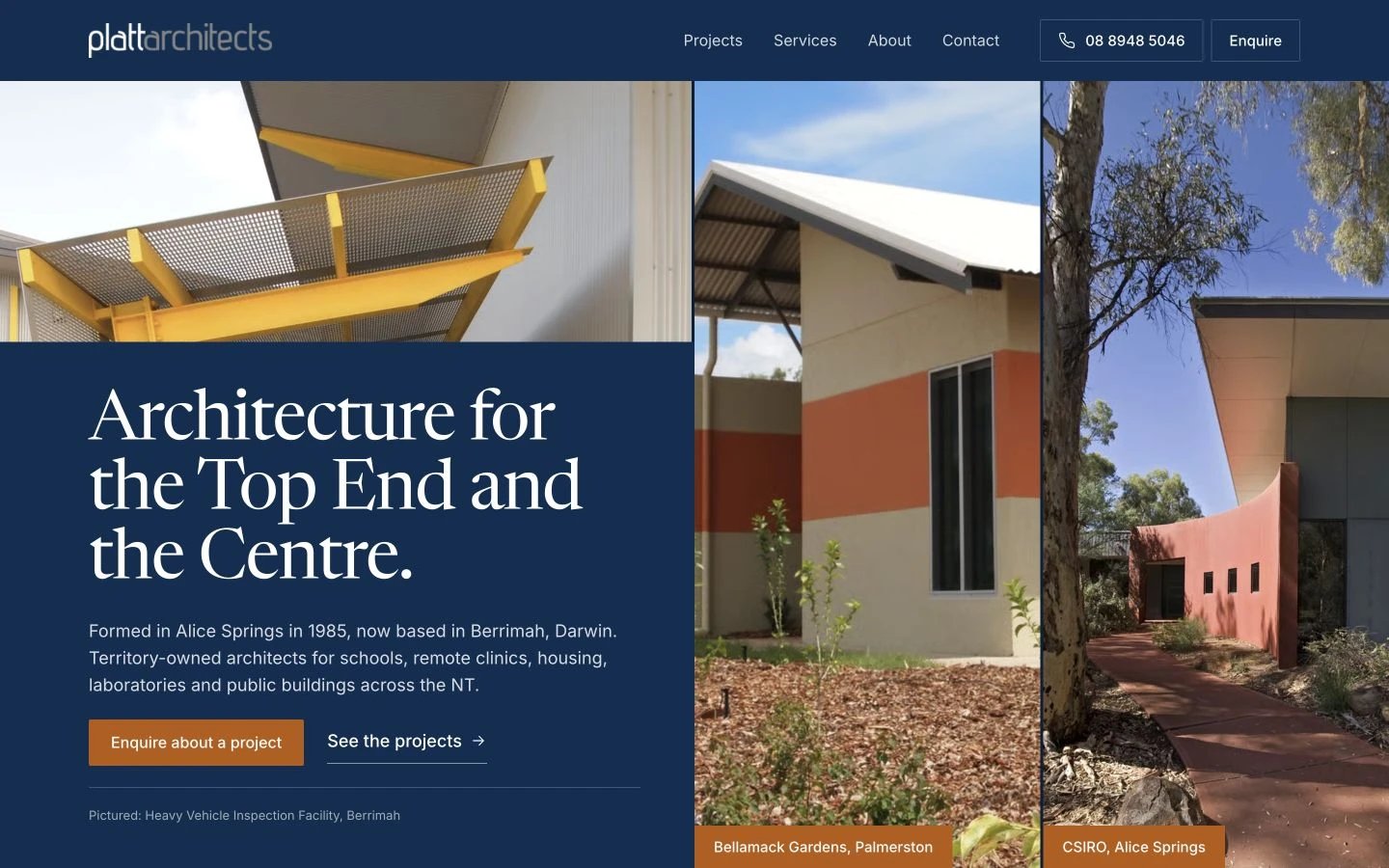Platt Architects website redesign concept