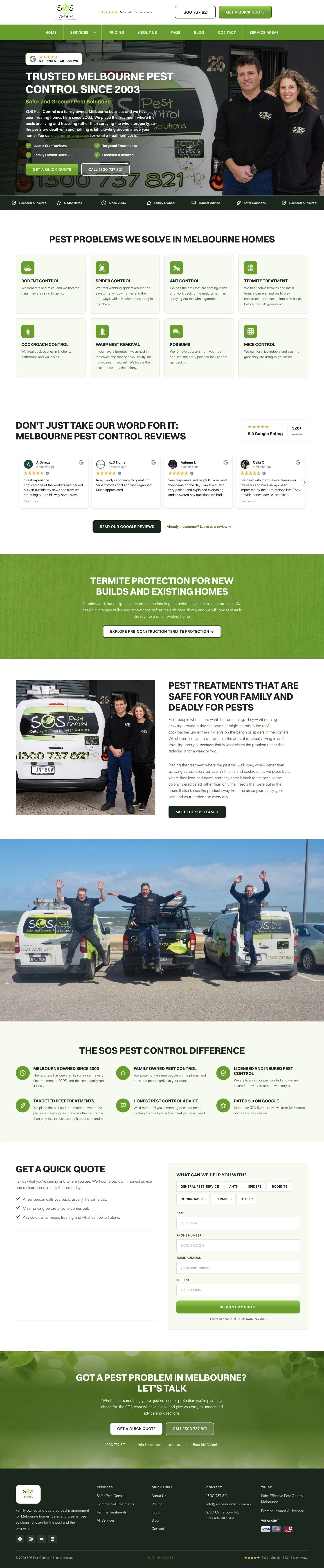 SOS Pest Control — original website