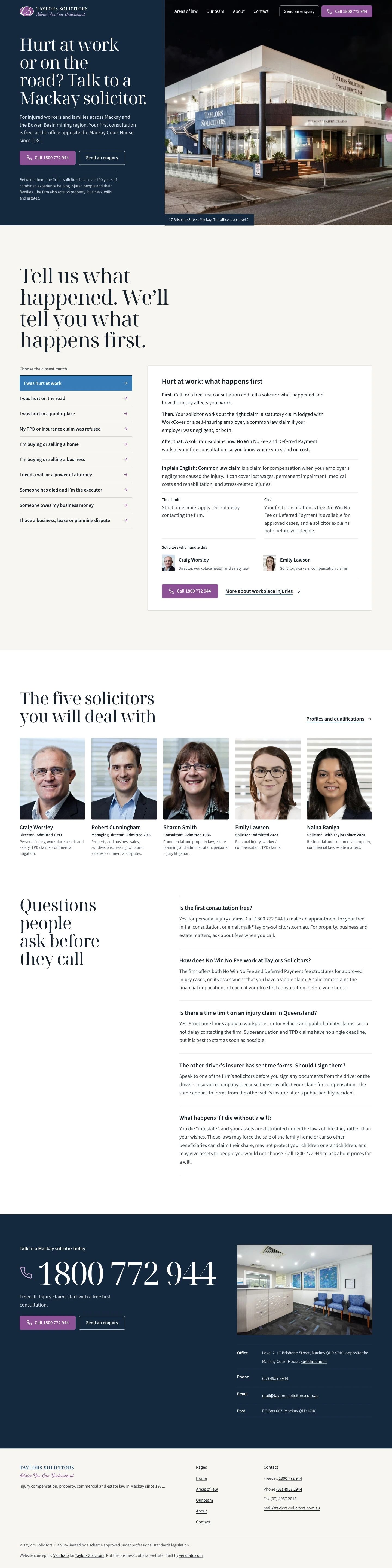 Taylors Solicitors — vendrato concept