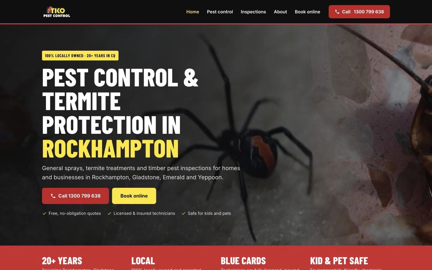 TKO Pest Control website redesign concept