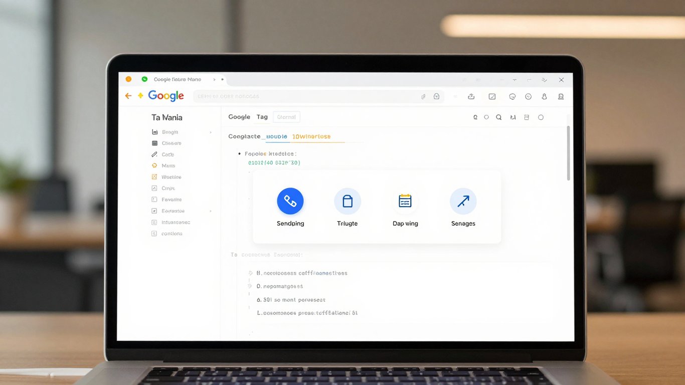 Google Tag Manager kontrol paneli arayüzü