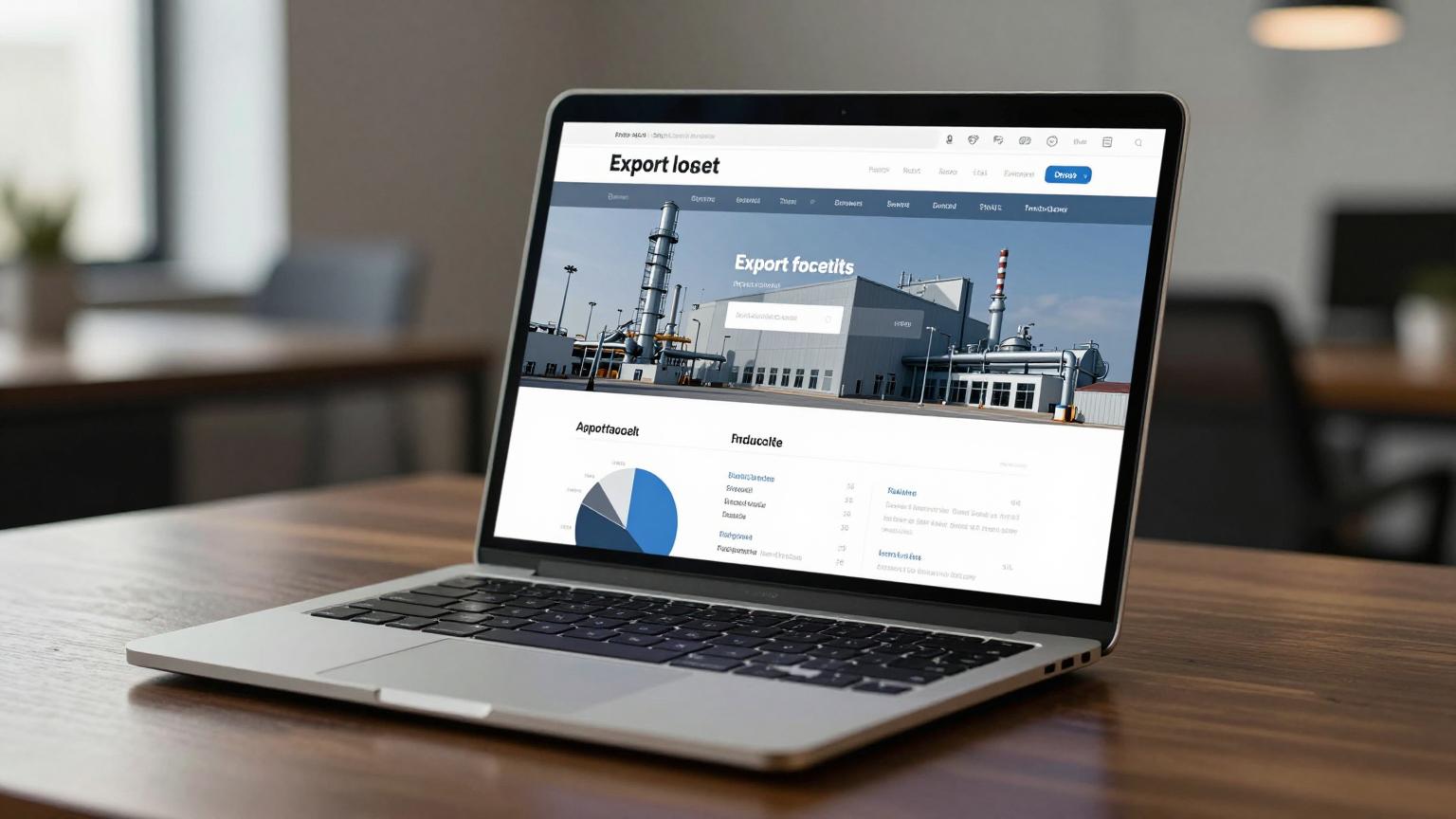 İhracat odaklı sanayi web sitesi tasarımı, yabancı satın alma müdürlerini ikna eder.