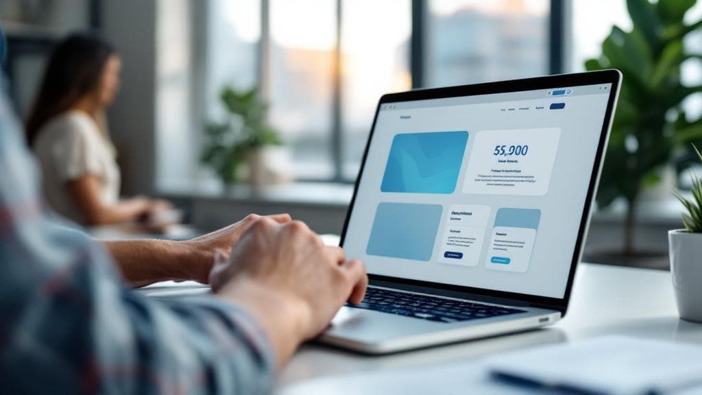 Web sitesi kurulumu sürecini gösteren, kullanıcı odaklı tasarım ve dijital varlık oluşturma temasını işleyen profesyonel bir görsel.