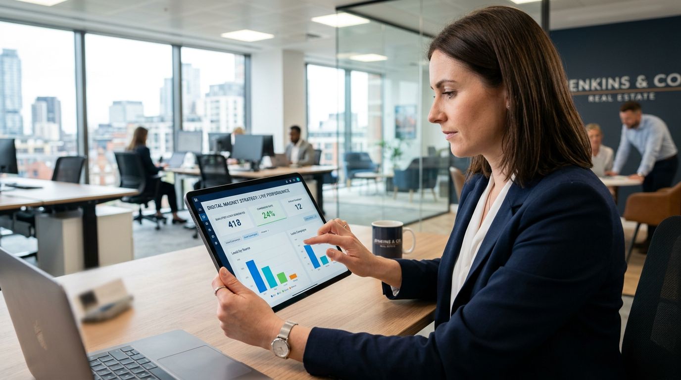 Dijital Mıknatıs yöntemiyle nitelikli gayrimenkul alıcılarını çeken bir dijital pazarlama stratejisi.