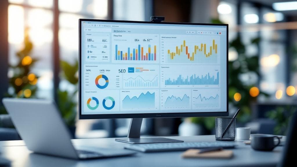 2026 SEO fiyatları analizi yapan modern bir ofis ortamı.