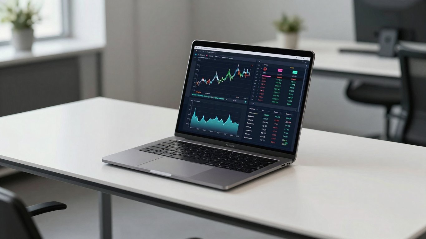 E-ticaret finansal verilerinin analiz edildiği modern bir çalışma ortamı