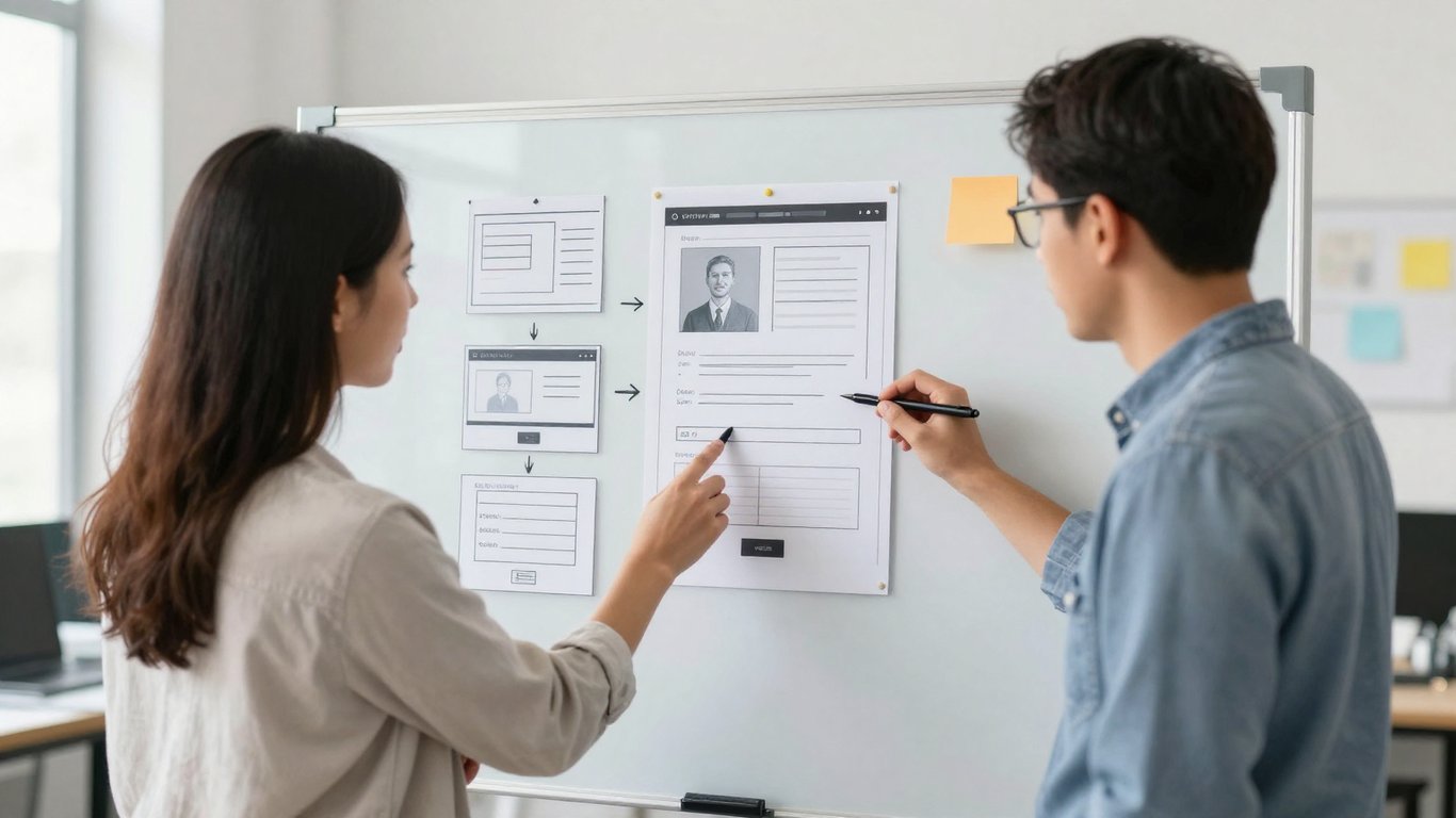 Dönüşüm odaklı açılış sayfası tasarlayan pazarlama uzmanları