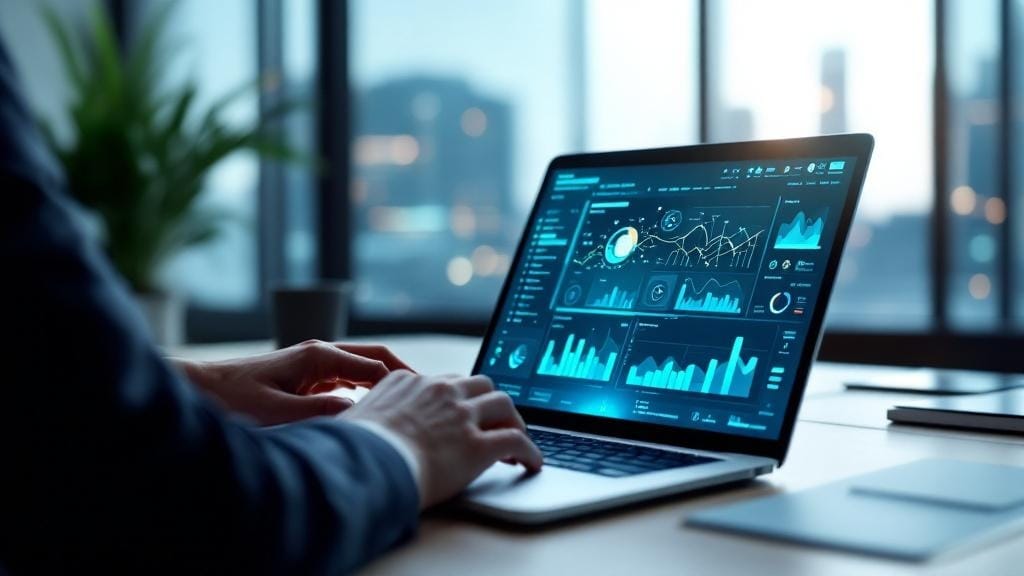 Meta Business Partner ile çalışan uzman ellerin dijital panelini gösteren bir yatırım odaklı görsel.