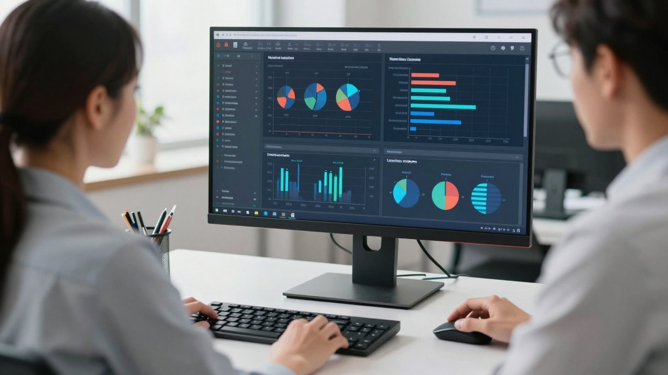 Bir veri analisti dijital pazarlama grafiklerini inceliyor