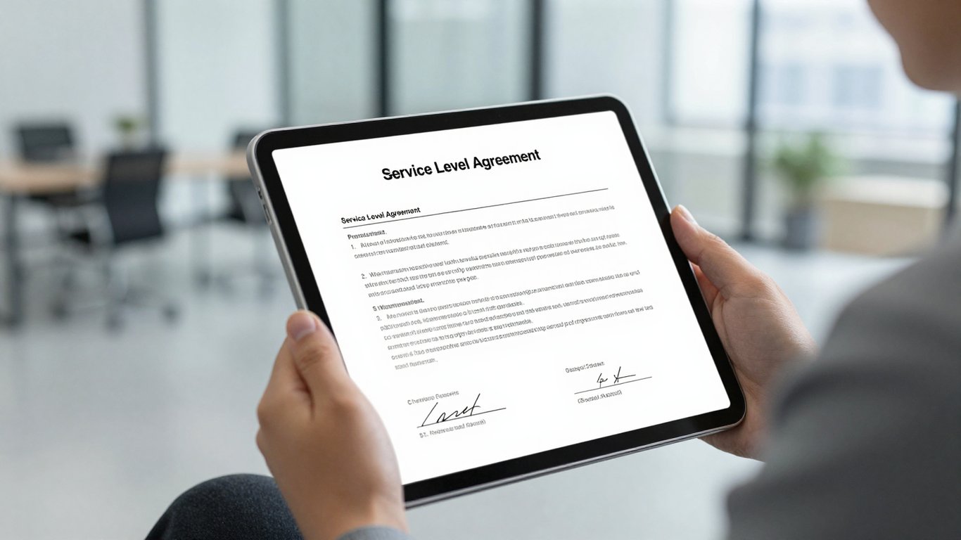 Kurumsal SEO SLA sözleşmesinin dijital ortamda detaylı görünümü