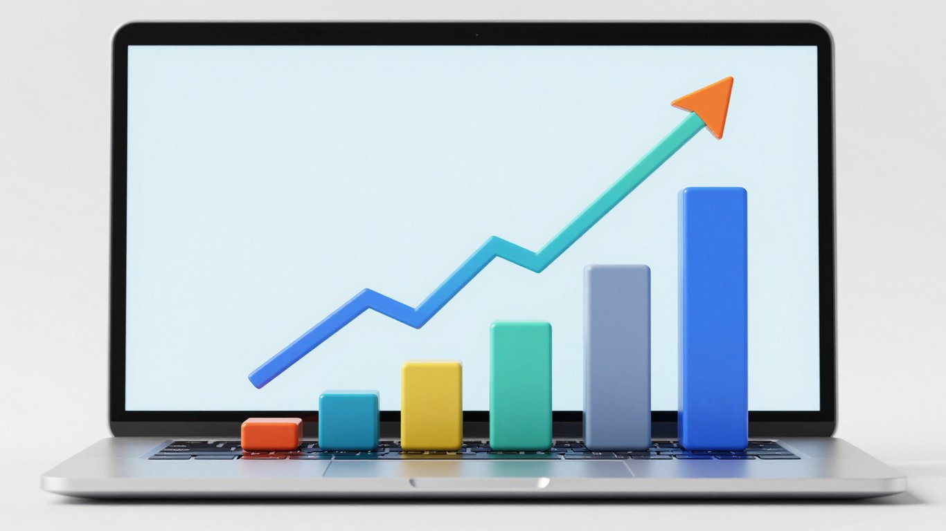 SEO başarısını simgeleyen organik büyüme grafiği