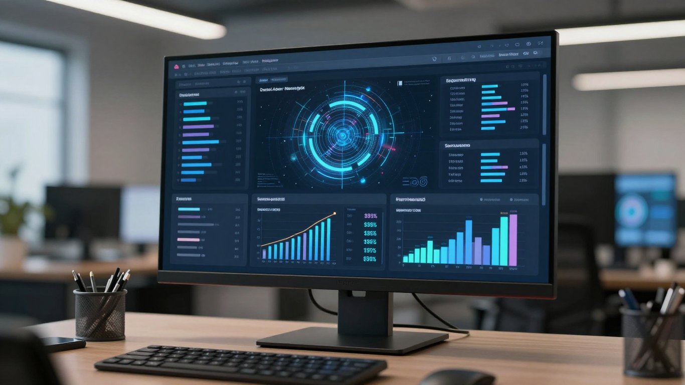 Modern dijital pazarlama KPI dashboard ekranı