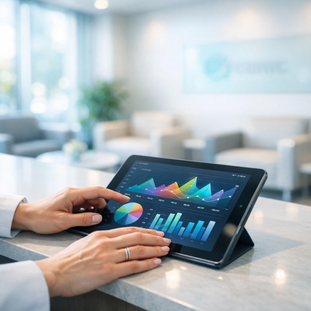 Klinik Google Ads kampanyaları için dijital pazarlama araçlarını gösteren bir ekran.