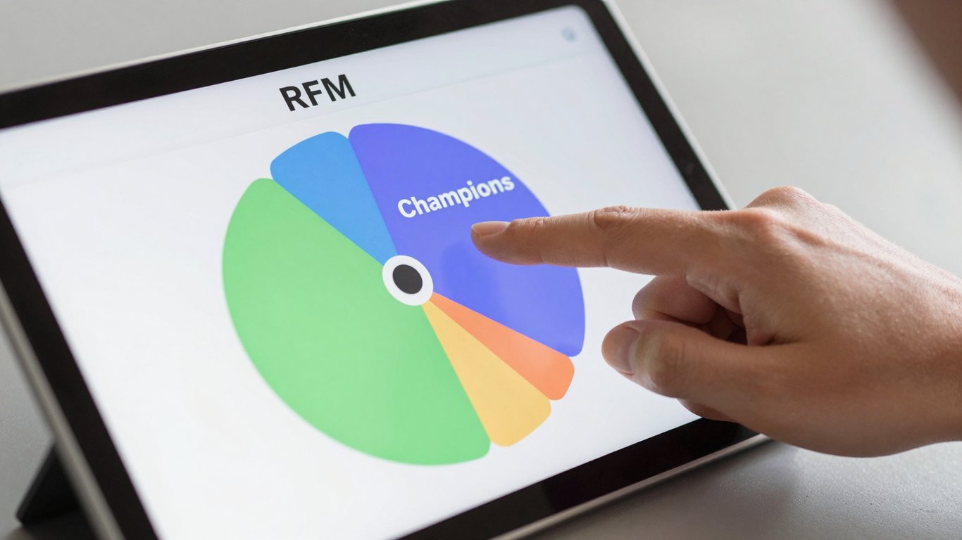 Müşteri segmentasyonu ve RFM analizi grafiği