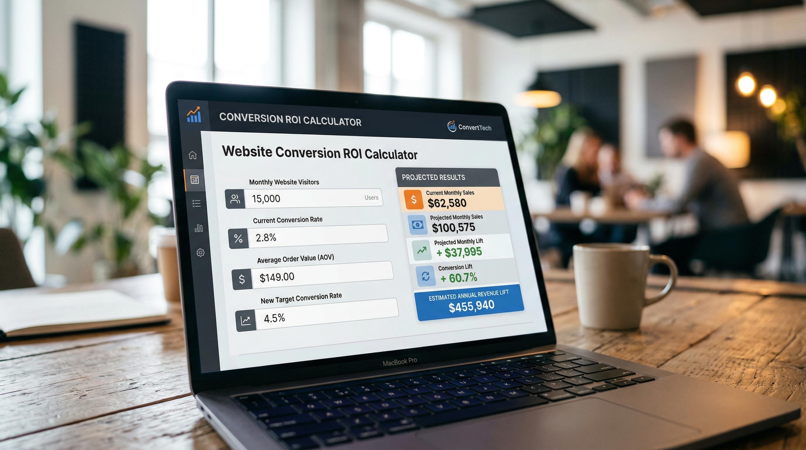 Etkileşimli hesaplayıcı web sitesi dönüşüm oranını artırır.