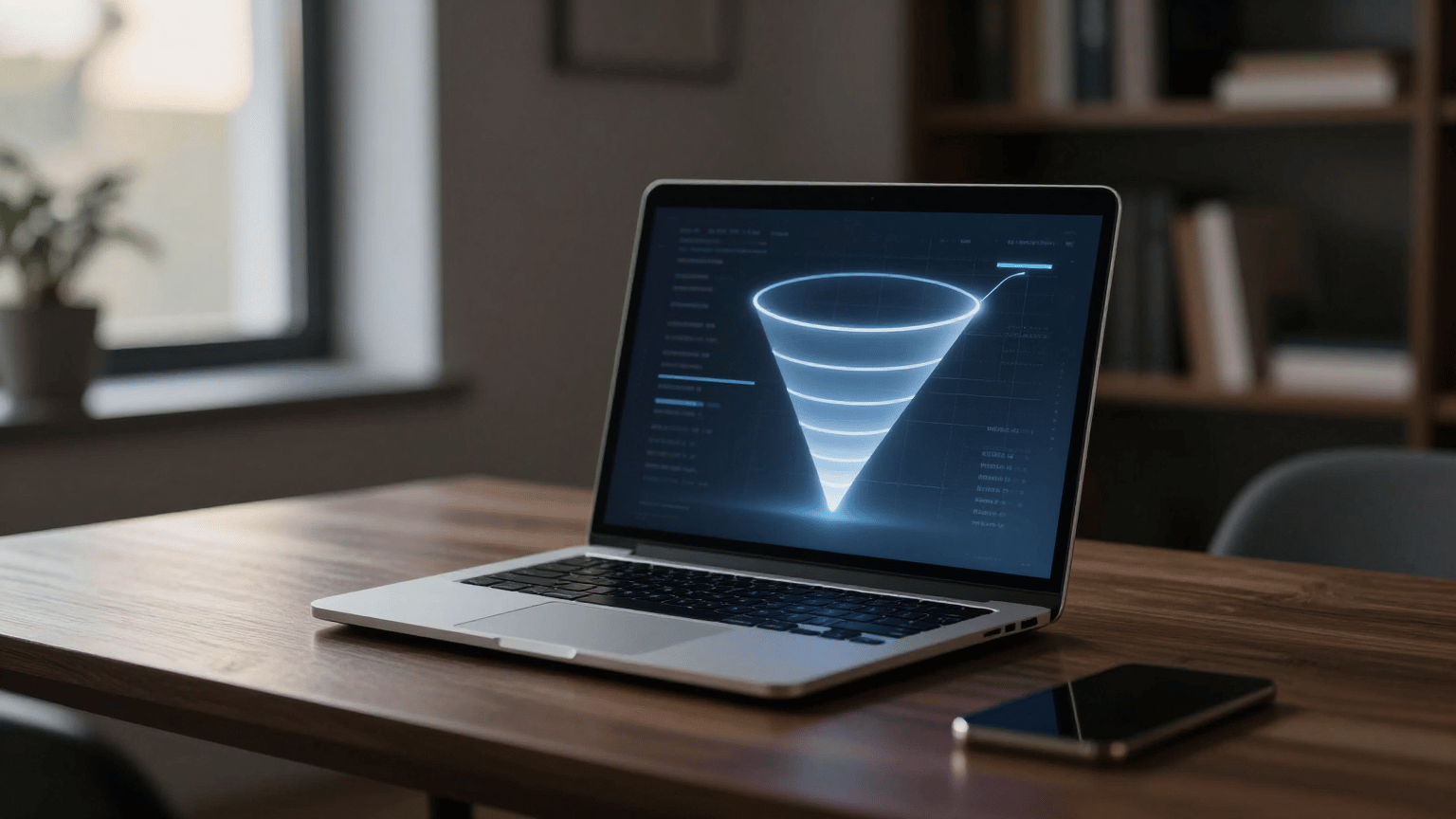 Online kurs web sitesi tasarımı ve satış hunisi stratejilerini gösteren profesyonel bir görsel.