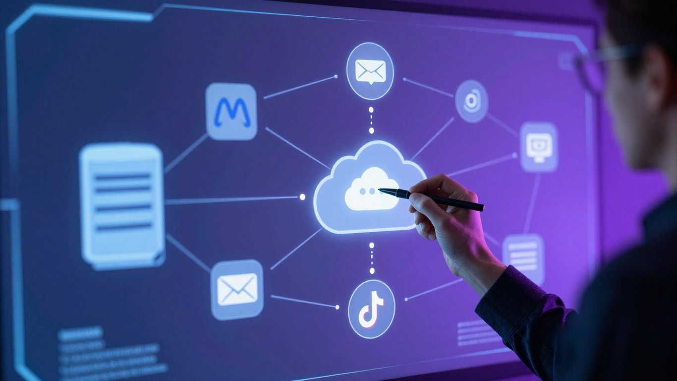 CRM verilerinin sosyal medya platformlarıyla entegrasyon şeması