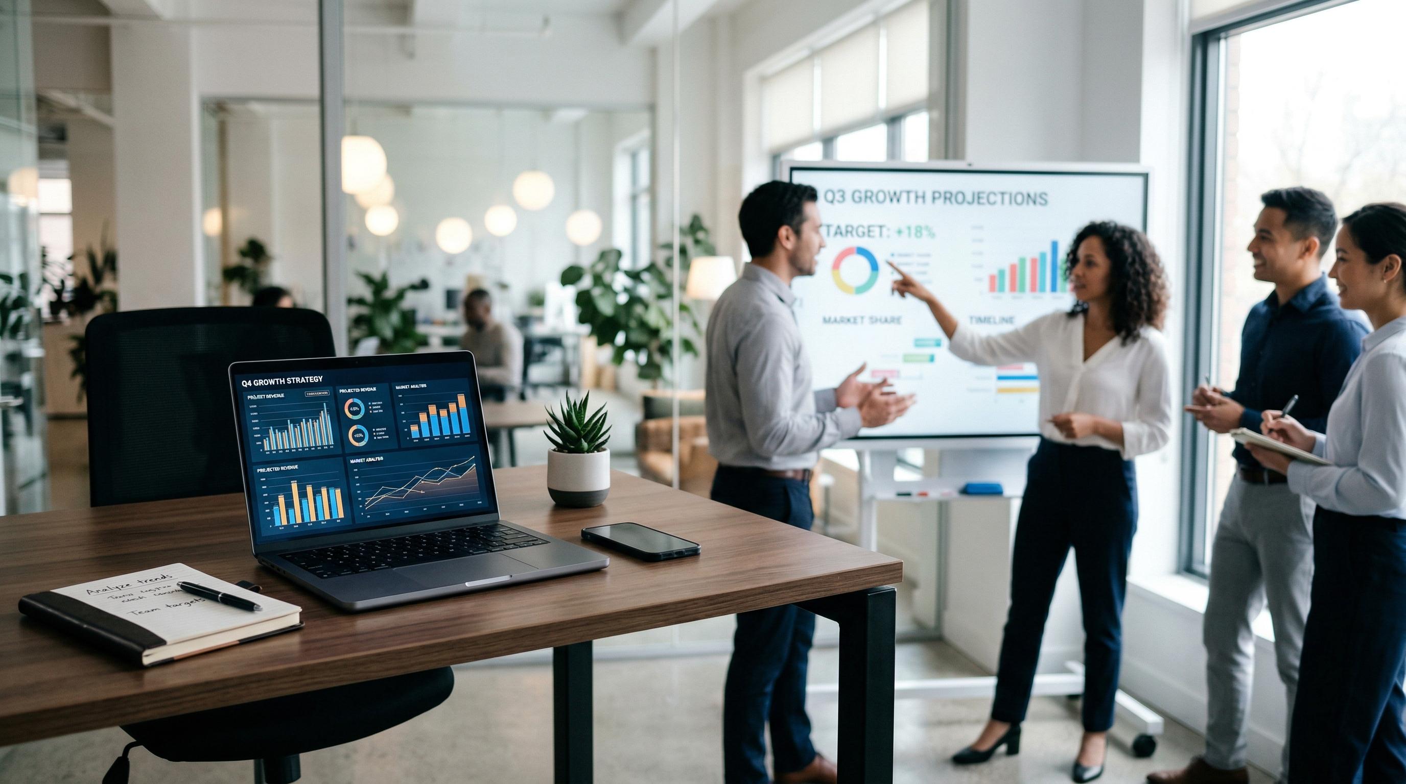 KOBİ'ler için e-ticaret danışmanlığı ve ajans seçimi, stratejik odaklanmayı temsil eden görseller.