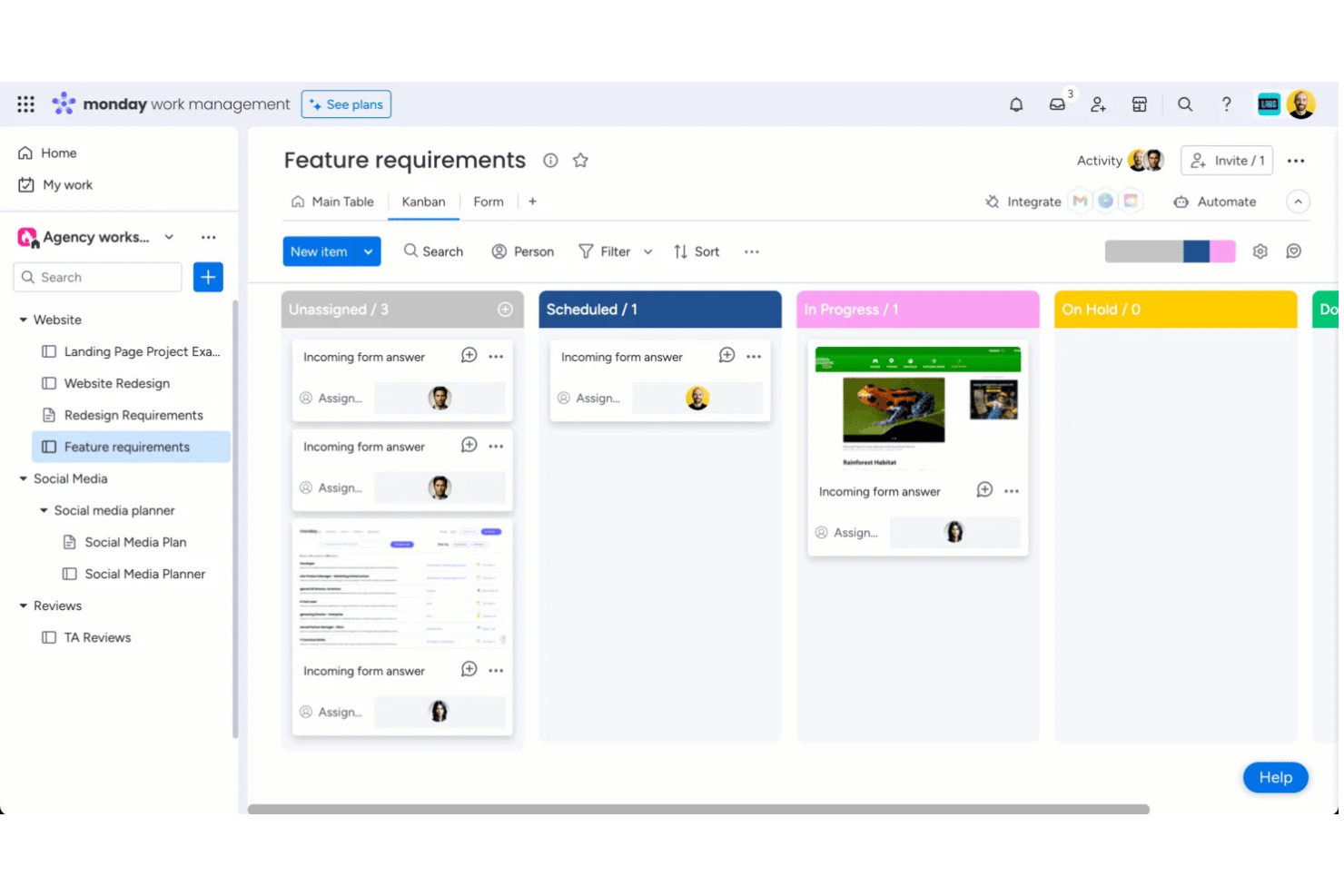 monday AI Workspace screenshot - 10 beste Planview-Alternativen im Test 2026
