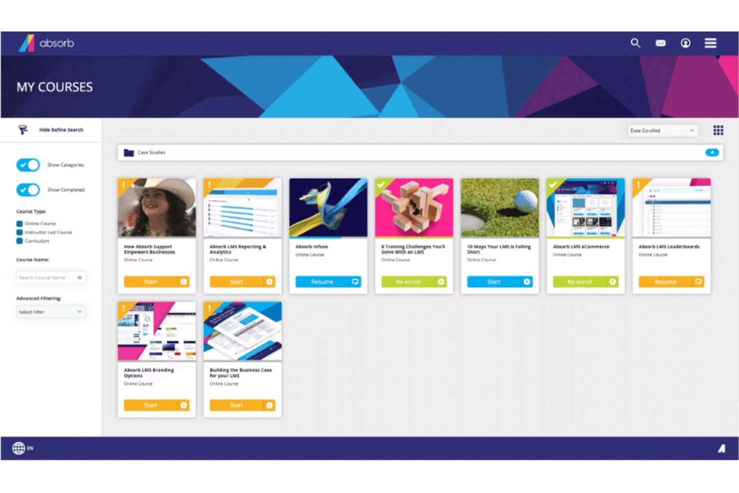 Absorb screenshot - 10 Best Healthcare LMS for 2026