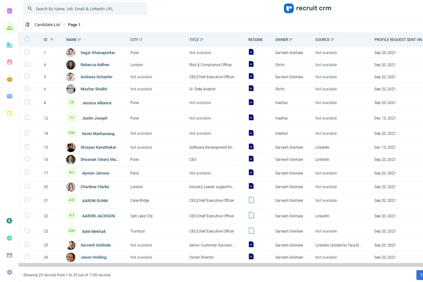 Recruit CRM screenshot - 10 meilleurs logiciels de recrutement axé sur la diversité pour la DEI en 2026