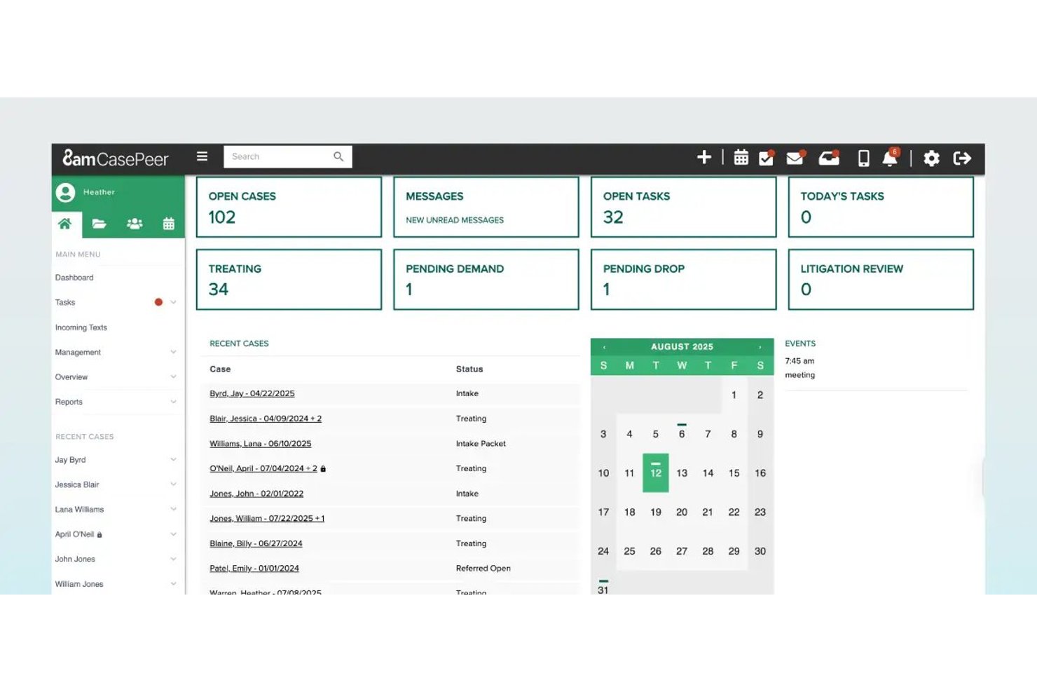 8am screenshot - 13 Best Legal Case Analysis Software for 2026