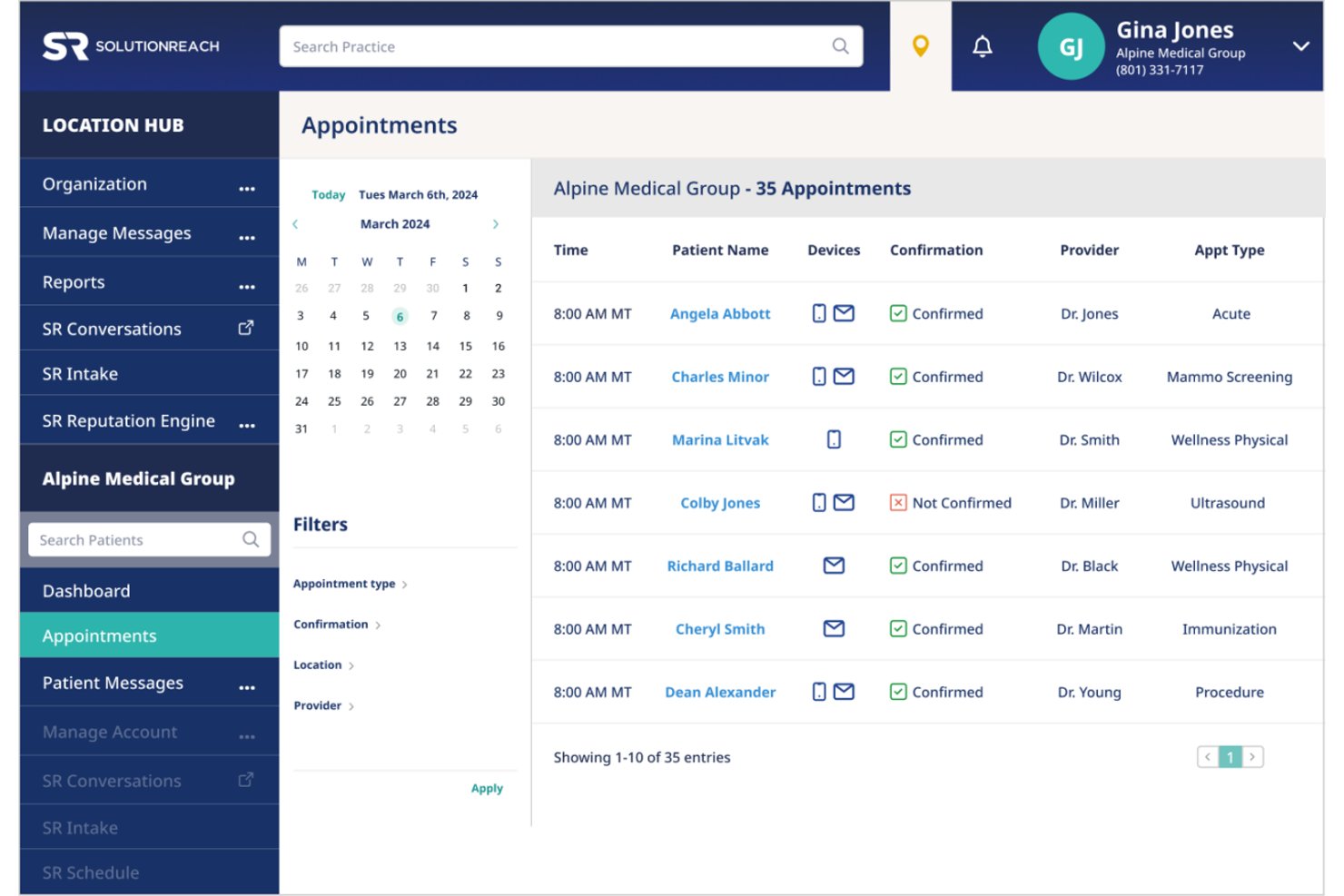 SolutionReach screenshot - 10 Best Appointment Management Software Of 2026