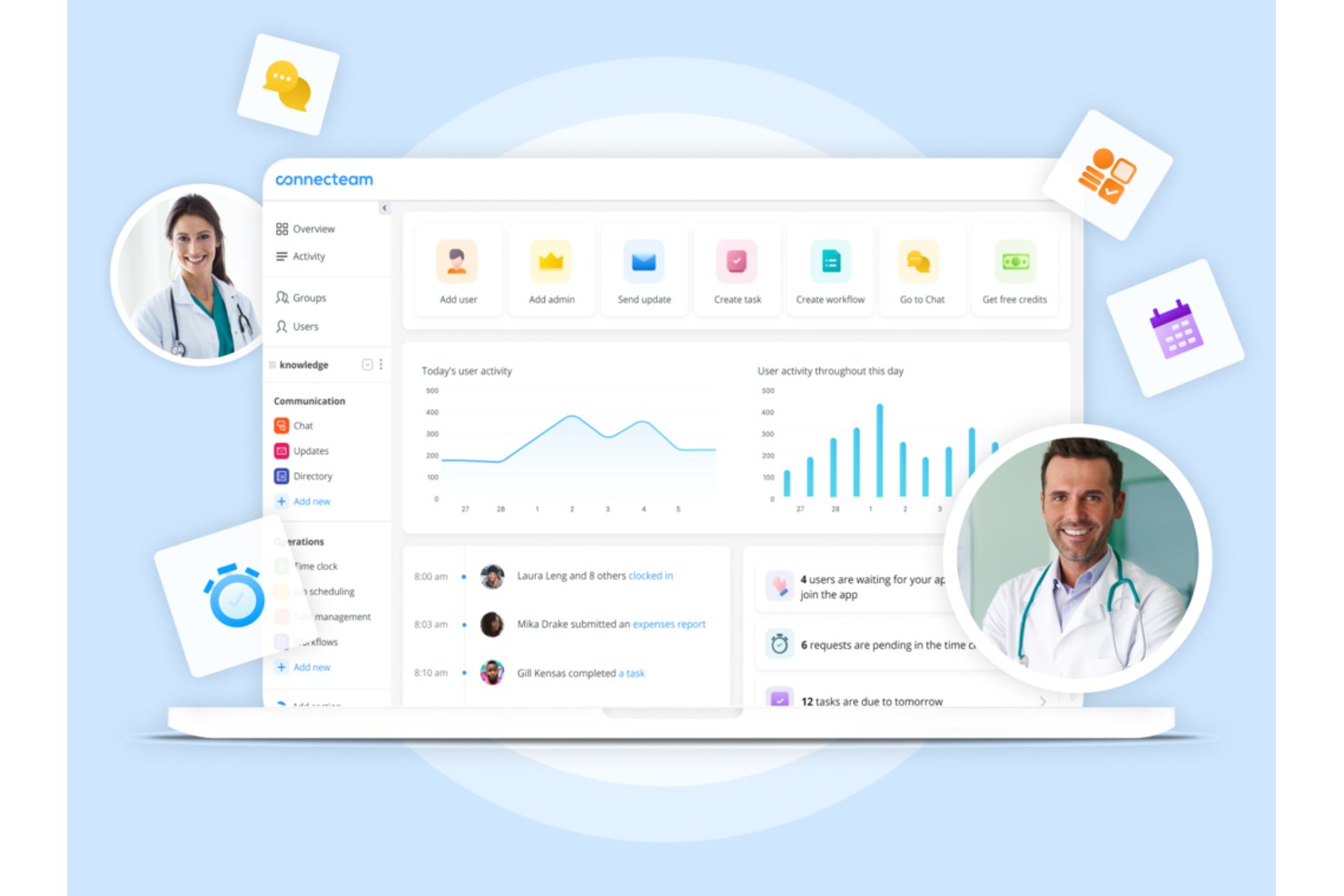 Connecteam screenshot - Le 10 Migliori Soluzioni per la Gestione della Forza Lavoro nel Settore Sanitario nel 2026