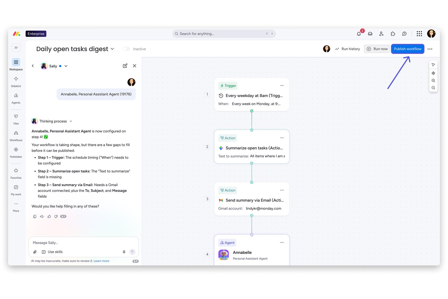 monday AI Workspace screenshot - 10 Best AI Collaboration Tools Reviewed in 2026