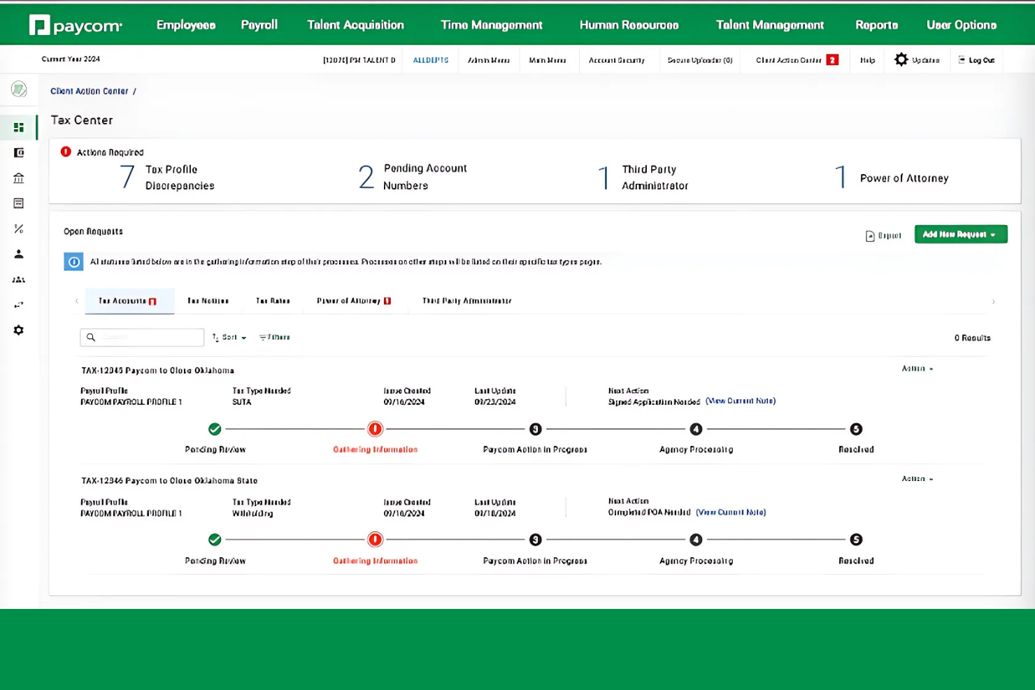 Paycom screenshot - 10 najlepszych konkurentów Paycor w zakresie płac i kadr w 2026 roku
