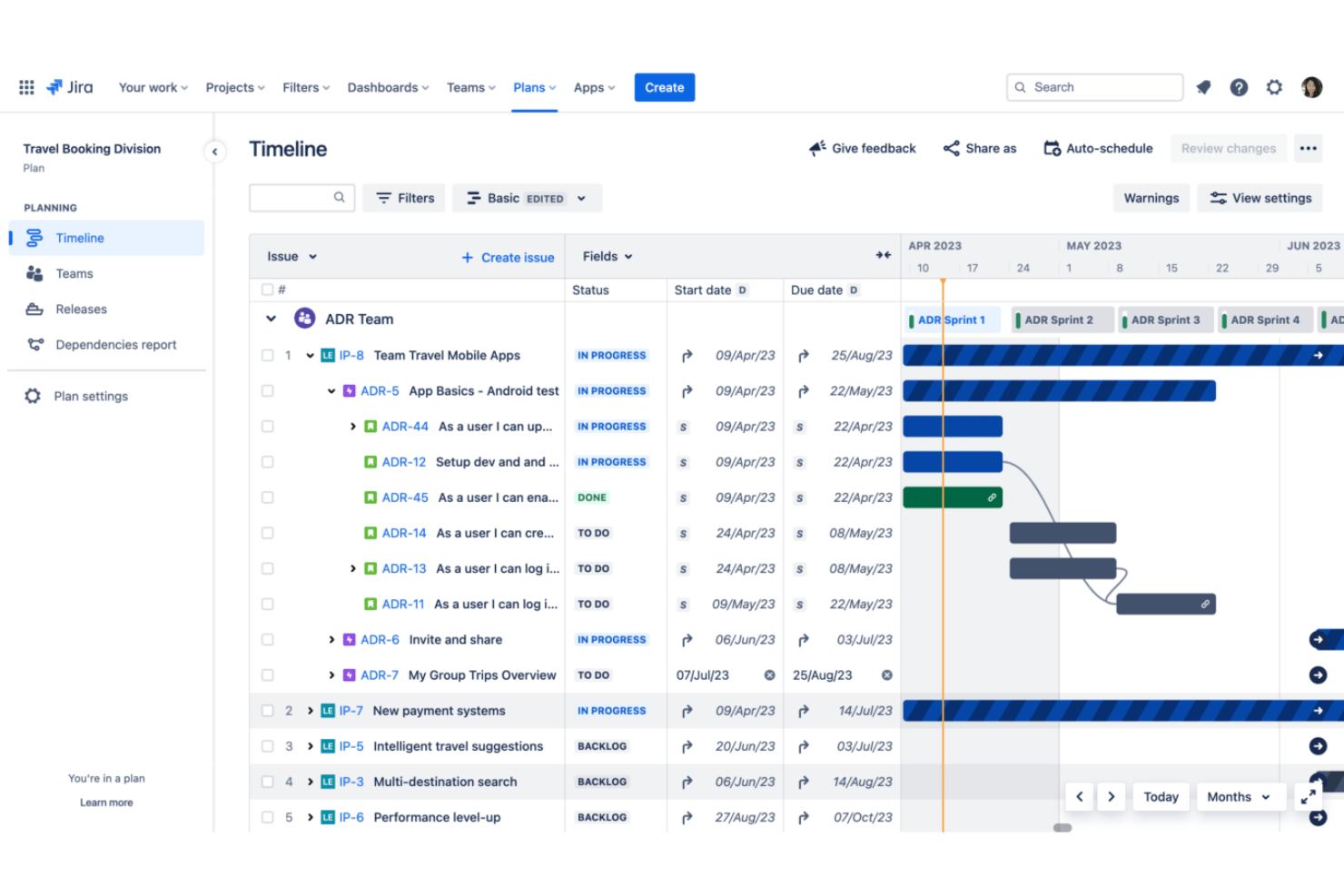 Jira Cloud screenshot - 10 ledende prosjektstyringsverktøy integrert med Microsoft Teams
