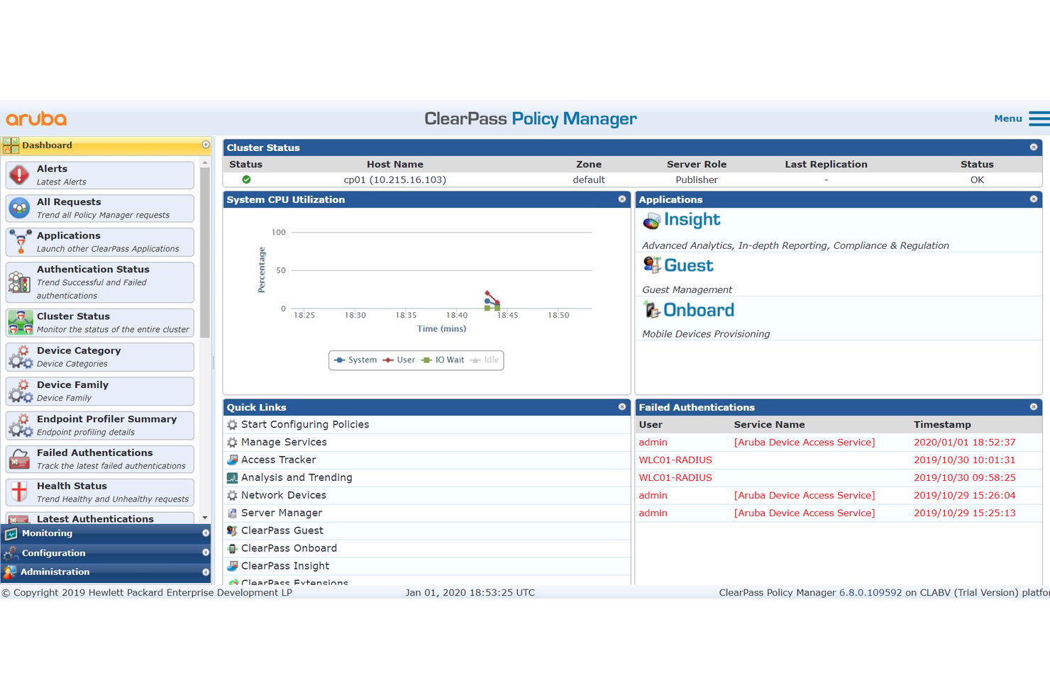 Aruba Clearpass screenshot - I 10 migliori software di controllo accesso alla rete del 2026
