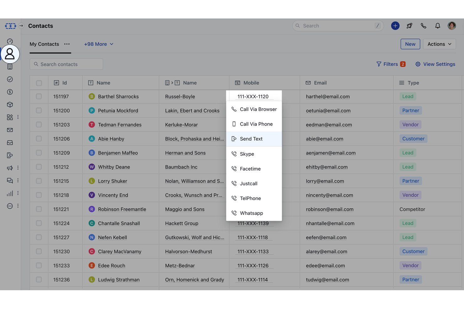 Salesmate screenshot - 10 bästa CRM-programvarorna med sms-funktion granskade 2026
