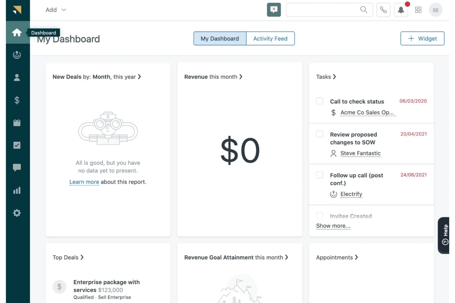 Zendesk Sell zentralisiert Kontakte, Geschäfte, Pipeline-Verfolgung, Vertriebsinteraktion und Aktivitätsberichte.