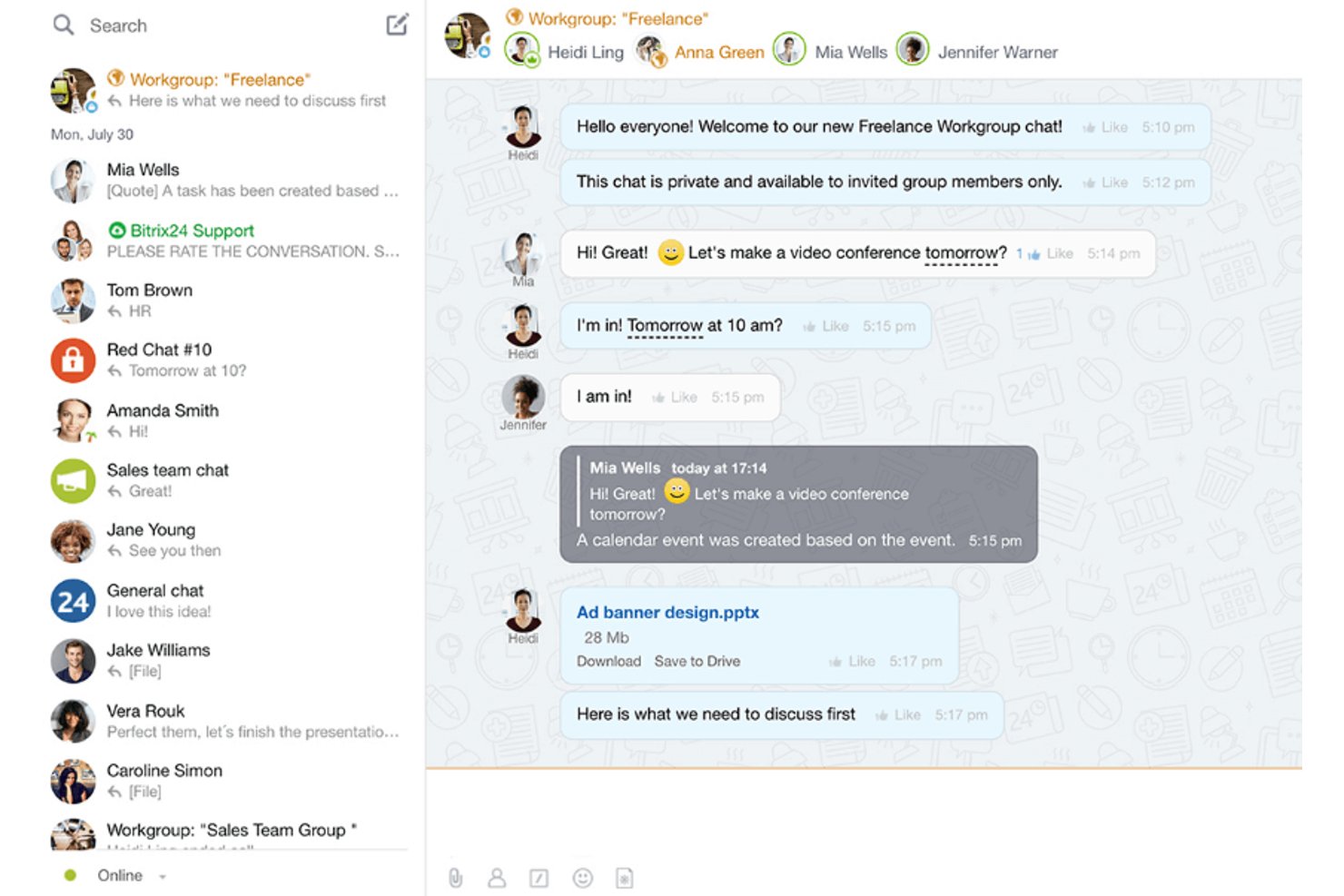 Bitrix24 screenshot - 10 bedste projektstyringskalendere, jeg prøvede i 2026