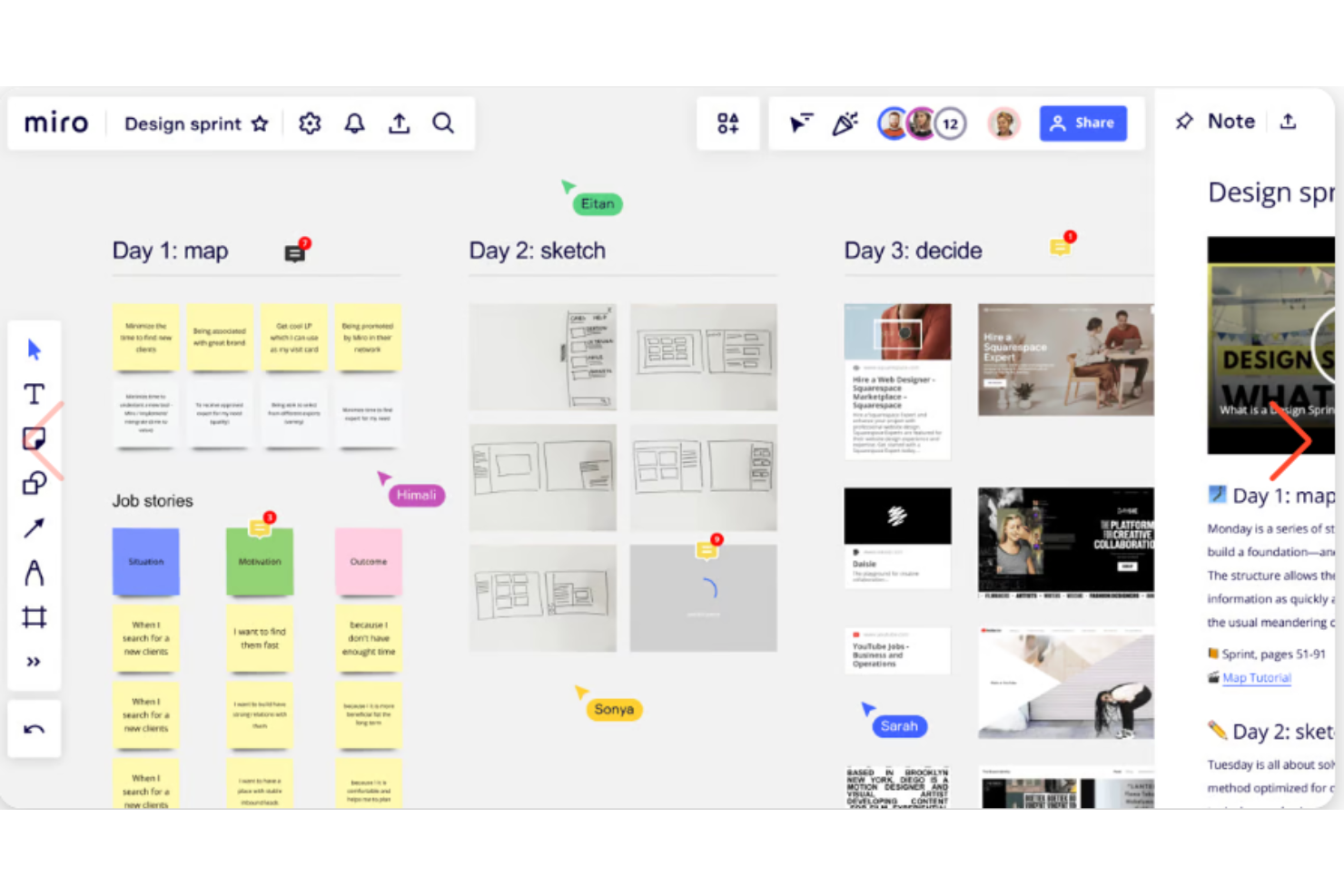 Miro screenshot - 10 bedste alternativer til Microsoft Project for projektledere i 2026