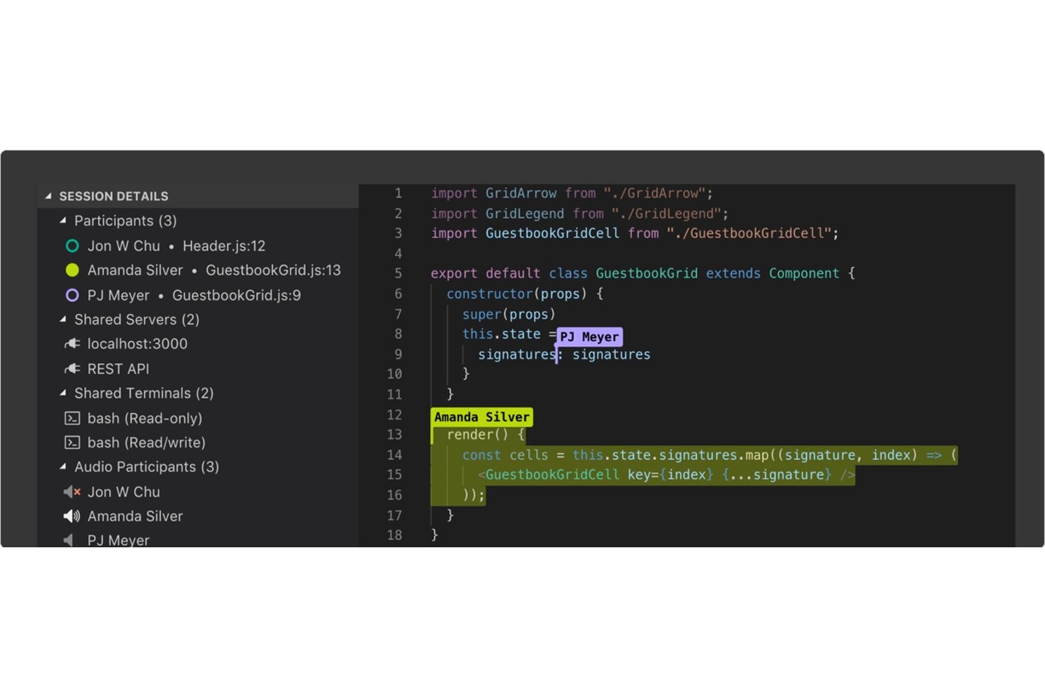 Microsoft Visual Studio Live Share screenshot - I 10 migliori strumenti per la programmazione a coppie recensiti nel 2026