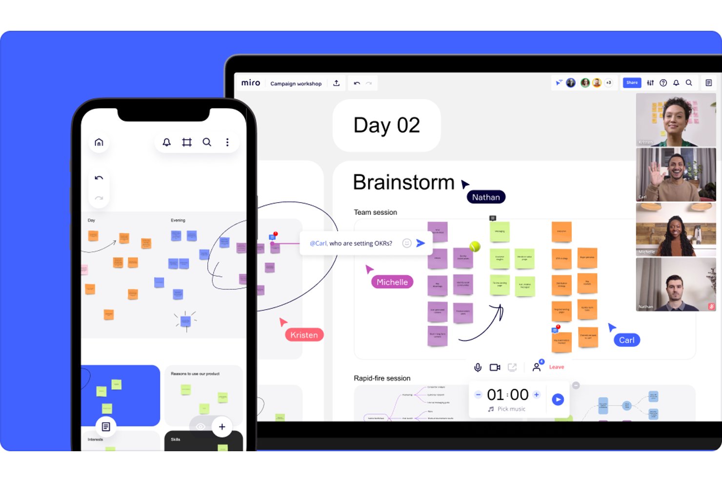 Miro screenshot - De 10 bedste projektstyringsværktøjer til startups i 2026