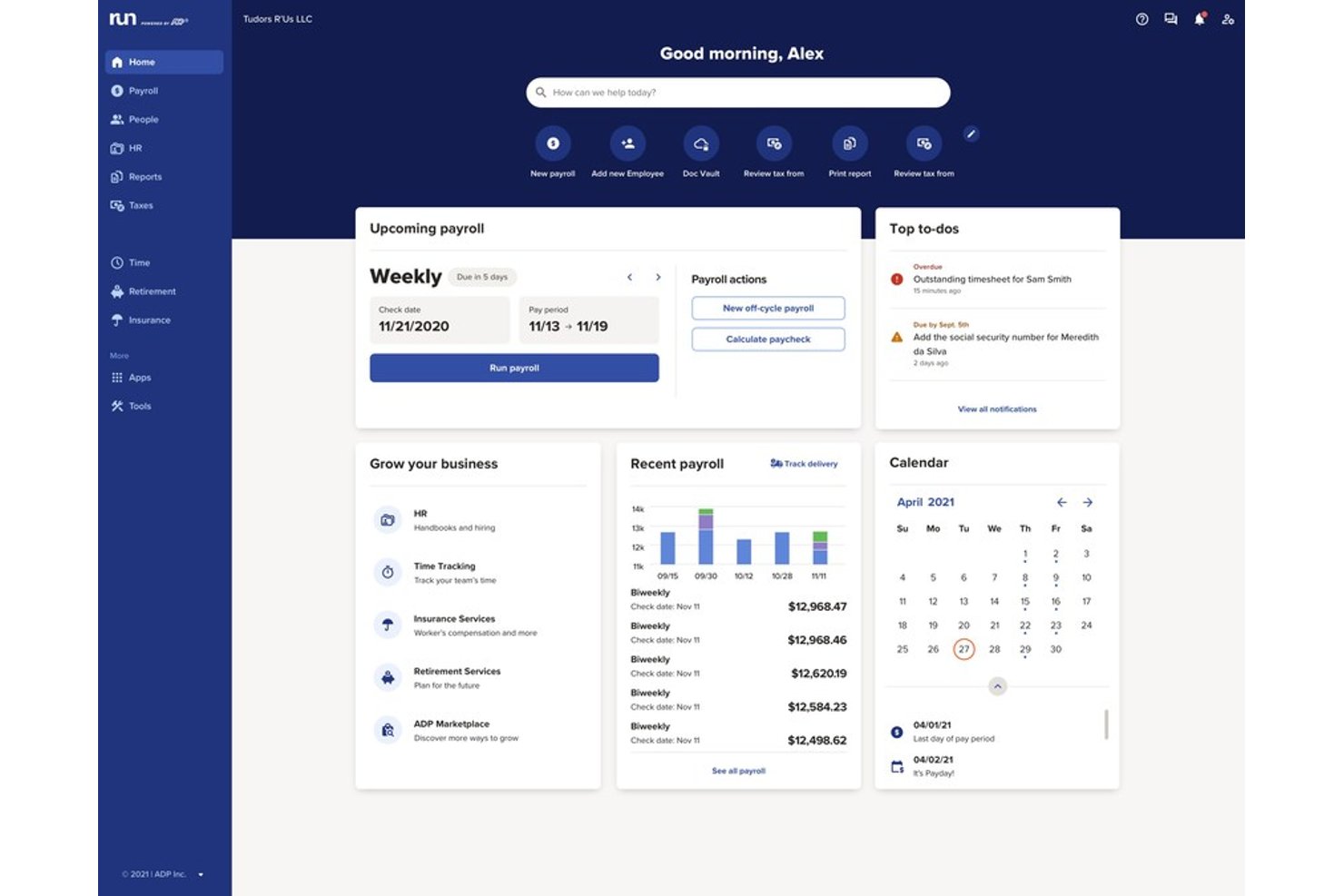RUN Powered by ADP® screenshot - 10 Best Restaurant Payroll Software Reviewed in 2026