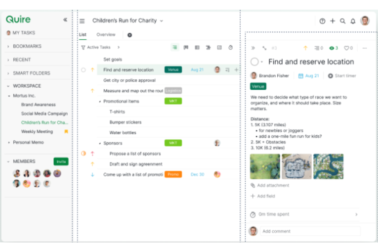 Quire screenshot - 10 beste Alternativen zu ProofHub für Projekte im Jahr 2026